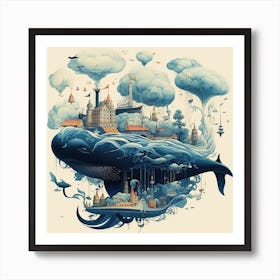 Whales In The Sky Art Print