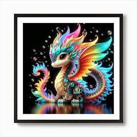 Little cute dragon Art Print