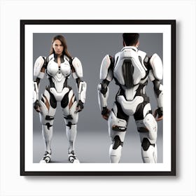 Building A Strong Futuristic Digital Suit Like The One In The Image Requires A Significant Amount Of Expertise, Resources, And Time Art Print