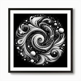 Black and White Abstract Art 266 Art Print