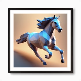 Low Poly Horse 2 Art Print