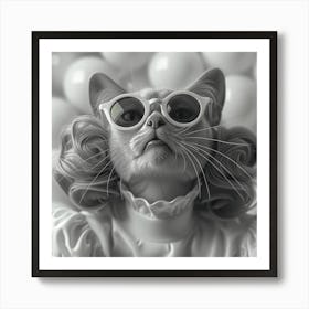 Cat in Style 1 Art Print