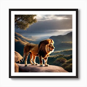 Lion In The Wilderness 1 Art Print