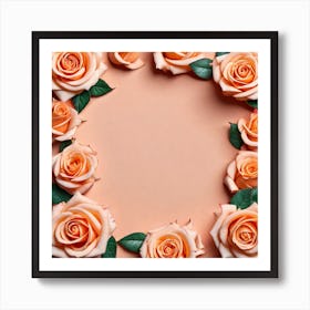 Roses In A Circle 4 Art Print