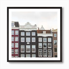 Canal Houses Amsterdam Square Art Print