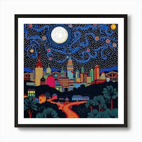 Cityscape Tapestry Art Print