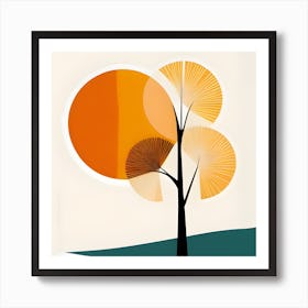'Sunrise' Tree In The Sun Abstract Art Print