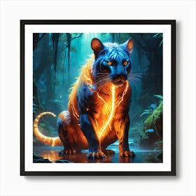 Glowing Electric Animal 6 Art Print