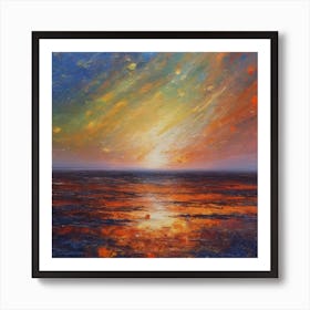 Outer Space Horizon Art Print