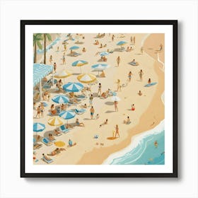 Day At The Beach Art Print