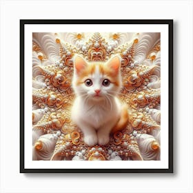 Cat In A Kaleidoscope Art Print