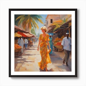 Princess Diana in Zanziabar Art Print