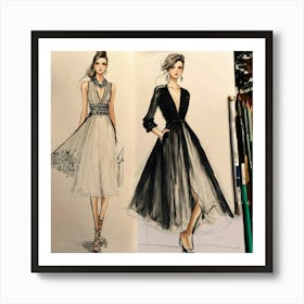 Fashion Sketch 6 Art Print