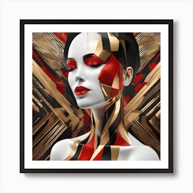 Futuristic Woman 21 Art Print