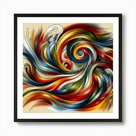 Abstract Swirls 1 Art Print