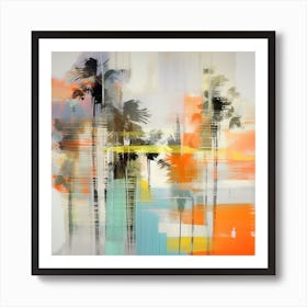 Palm Lined Horizons 3 Art Print