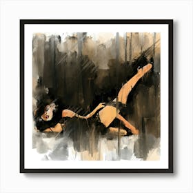 Marilyn Monroe, Black sitting Art Print