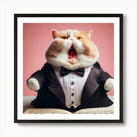 Cat In Tuxedo Art Print