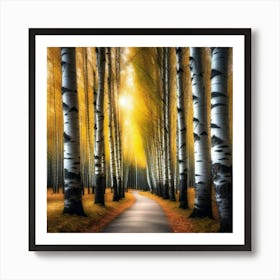 Birch Trees 25 Art Print