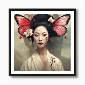 Madame Butterfly Ii Art Print Art Print