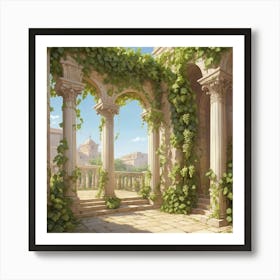 Royal garden grapes  Art Print