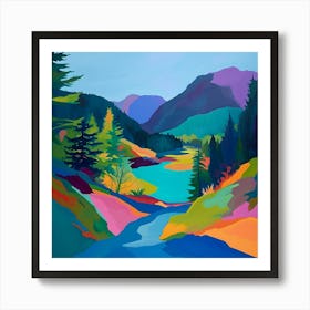 Colourful Abstract Olympic National Park Usa 2 Art Print