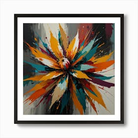 Abstract Flower Painting 11 Art Print