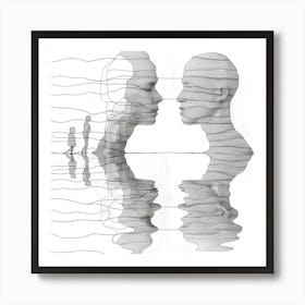 Reflections In Water - Minimal Line art, city wall art, colorful wall art, home decor, minimal art, modern wall art, wall art, wall decoration, wall print colourful wall art, decor wall art, digital art, digital art download, interior wall art, downloadable art, eclectic wall, fantasy wall art, home decoration, home decor wall, printable art, printable wall art, wall art prints, artistic expression, contemporary, modern art print Art Print