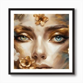 Gold Face Art Print