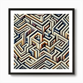 Abstract Maze Art Print