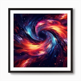 Abstract Space Swirl Art Print