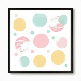 Pastel Polka Dots Art Print