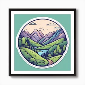 Landscape Sticker 1 Art Print