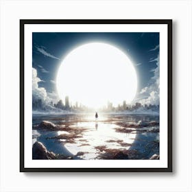 Moon In The Sky Art Print