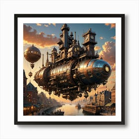 Steampunk City 1 Art Print