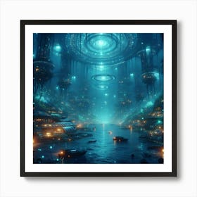 Futuristic City 18 Art Print