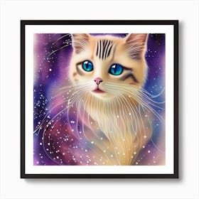 Celestial Cat Art Print