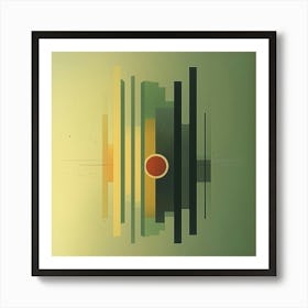 Abstract geometric retro modern art Art Print