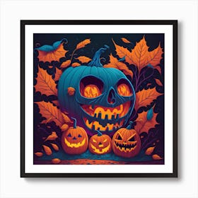 Halloween Pumpkins 12 Art Print