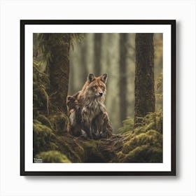 Fox In The Forest Art Print