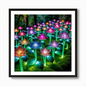 Lotus Flower Garden Art Print