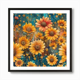 Wild Sunflowers Art Print