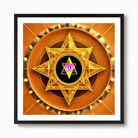 Golden Star Of David 1 Art Print