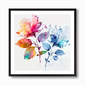 Watercolor Flower Abstract 26 Art Print