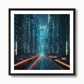 Futuristic City 1 Art Print