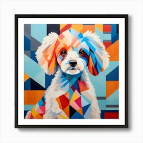 Abstract modernist Toy poodle dog Art Print