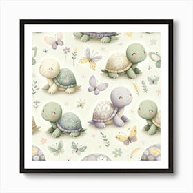 Cute Turtles Art Print