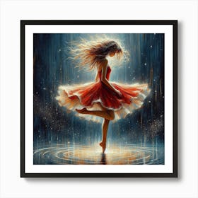 Dancer In The Rain Art Print