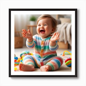 Laughing Baby Art Print