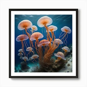 Jellyfishes 2 Art Print